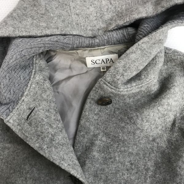 SCAPA/スキャパ☆フード付きコート【レディース40/L程度/gray