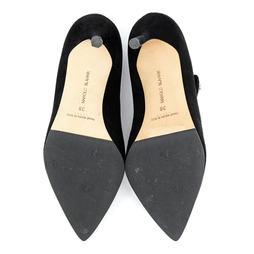 【美品】Manolo Blahnik ビジュー付きブラックパンプス 楽天市場】MANOLO BLAHNIK マノロブラニク パンプス HANGISI FMC