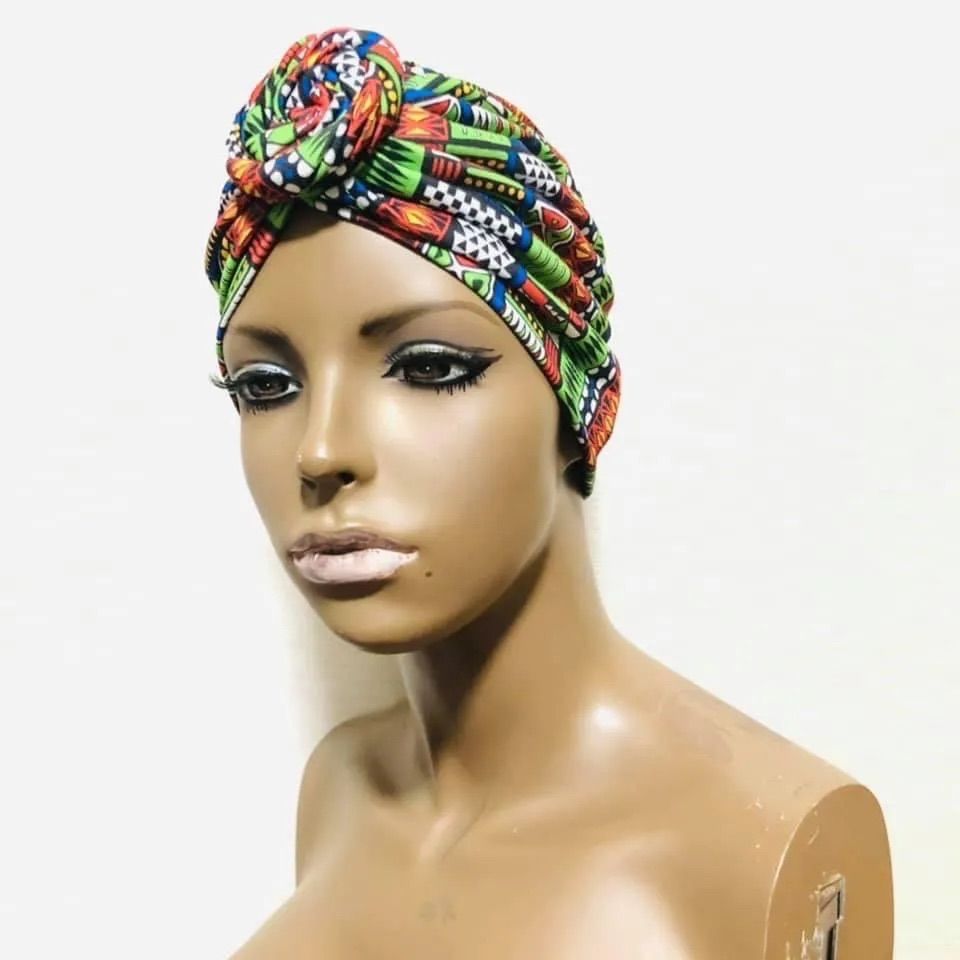 アフリカン ヘアアクセサリー ターバン キャップ 帽子 リボン 装飾 