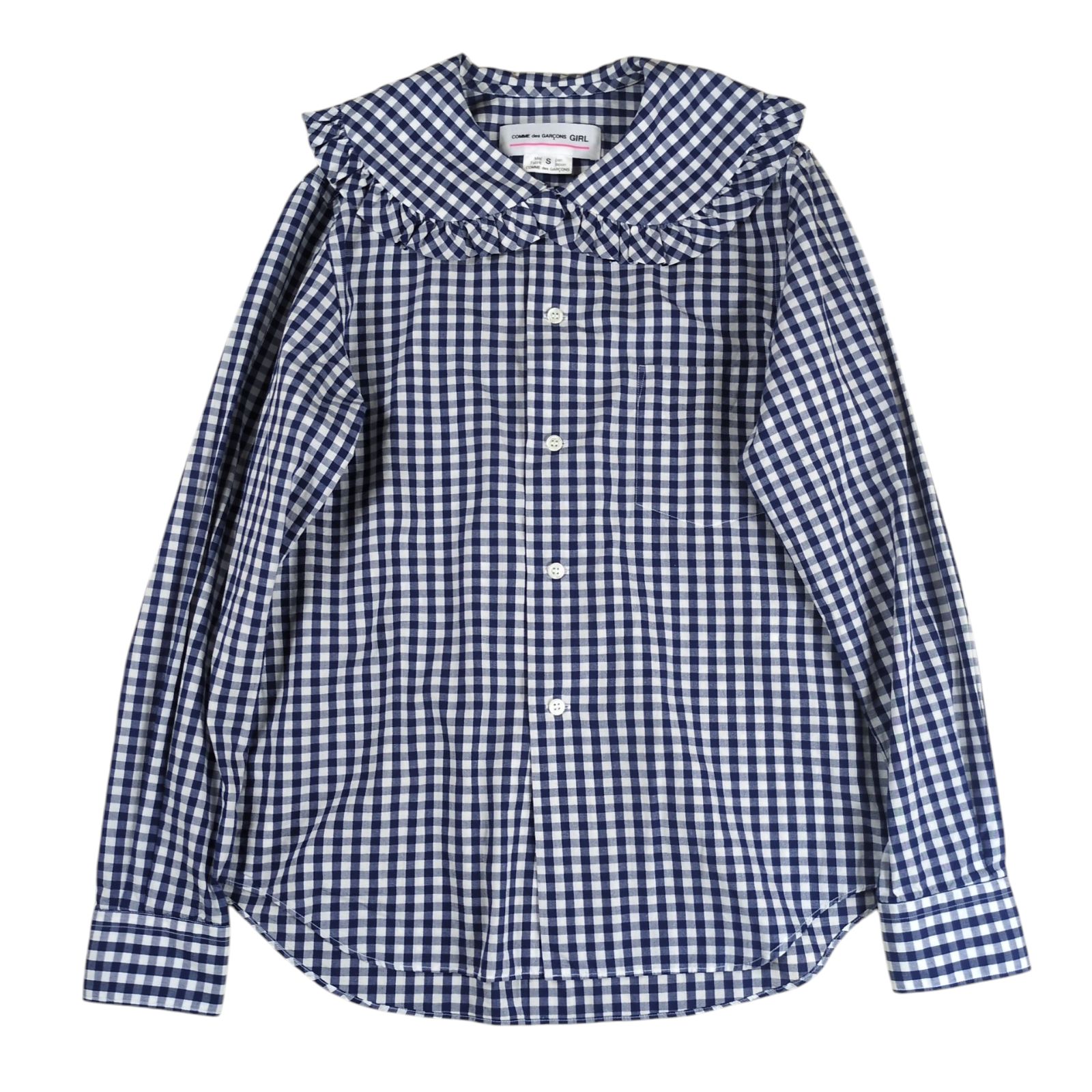 COMME des GARCONS GIRL 丸襟ブラウス 白 レディース