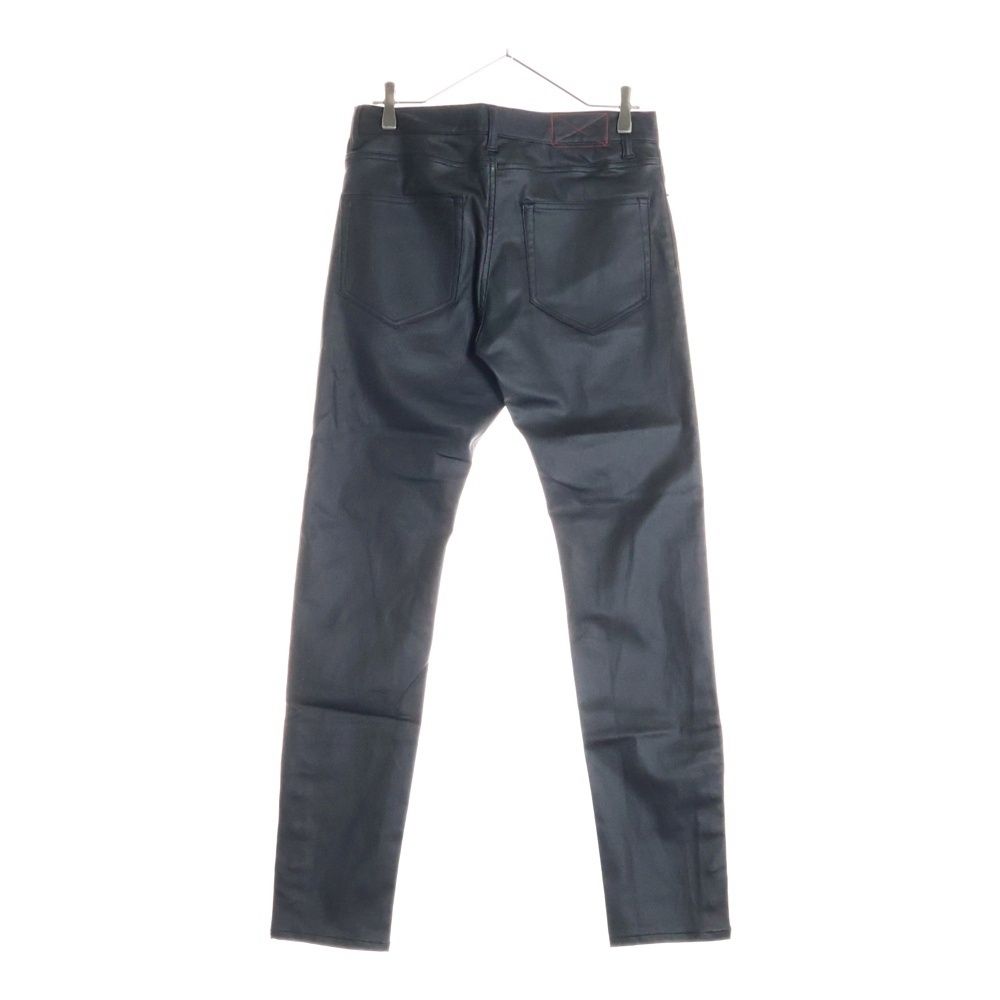 MLVINCE メルヴィンス 21AW WAX STRETCH SKINNY PANTS ワックス 裾ボタン スキニーパンツ ブラック MV21AW10-WPT021BK