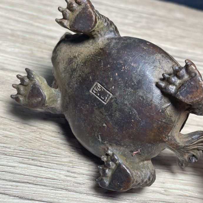 銅器 竜亀香炉 茶道香炉 香道具 装飾品 工芸品 置物 九龍香炉 茶道具