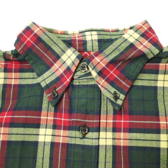 VAN JACKET INC. ヴァンヂャケット Tartan Check Flannel BD Shirt タータンチェックフランネルボタンダウンシャツ EN-99532 L グリーン/レッド JAC 長袖 伊勢丹チェック トップス g17887