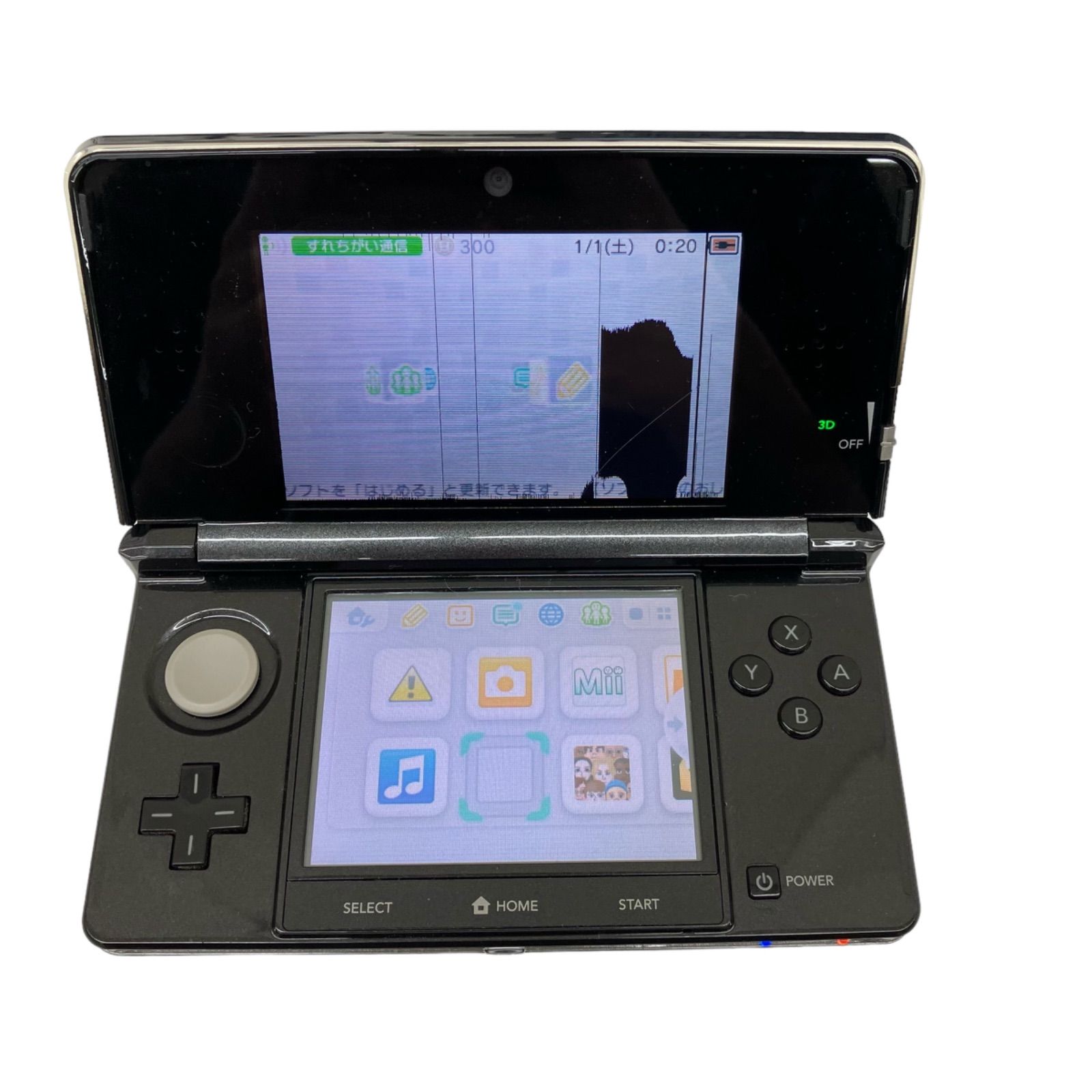 浜ya07 Ninntendo　3DS　コスモブラック ジャンク可動品