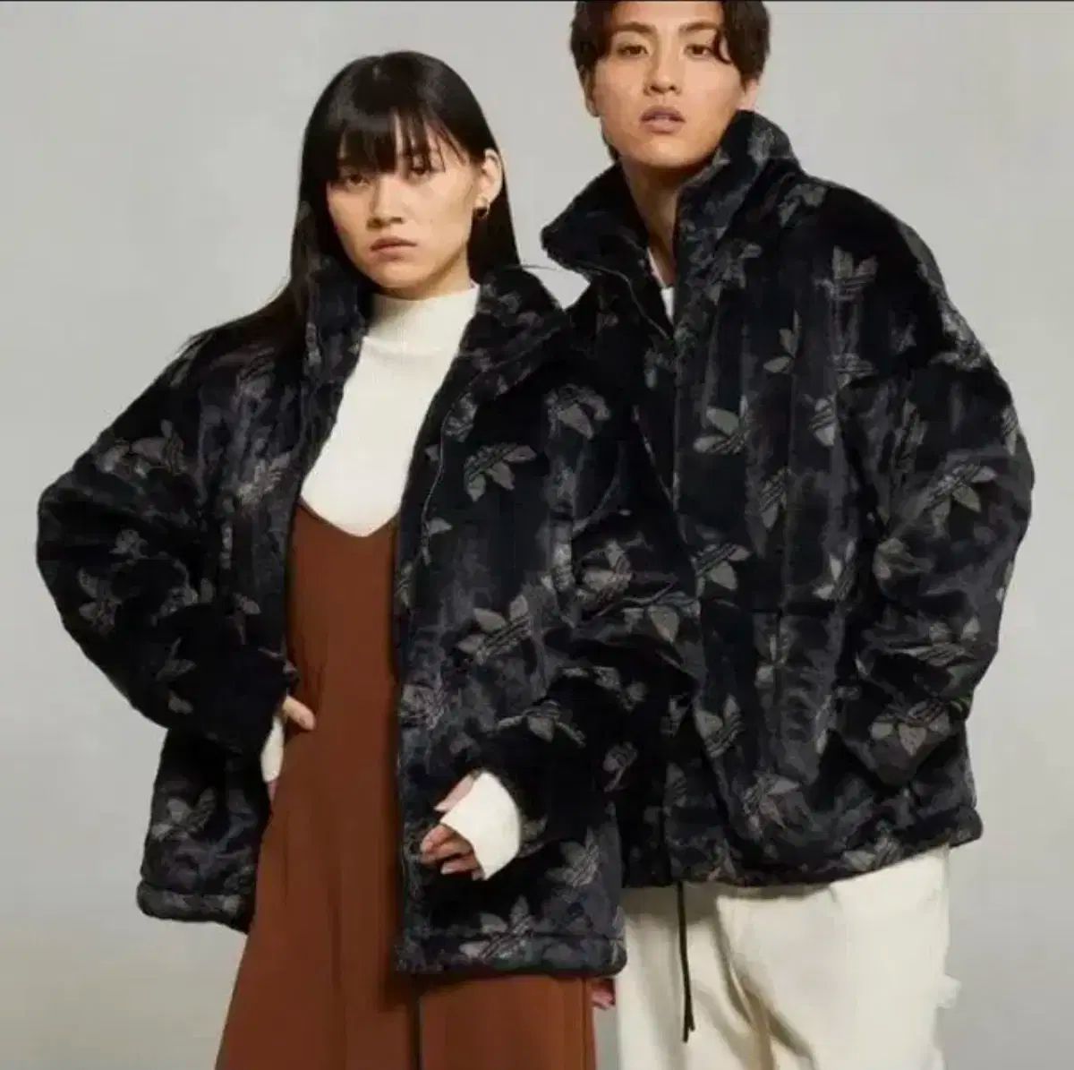 adidas - 新品 アディダス モノグラム フェイクファージャケット