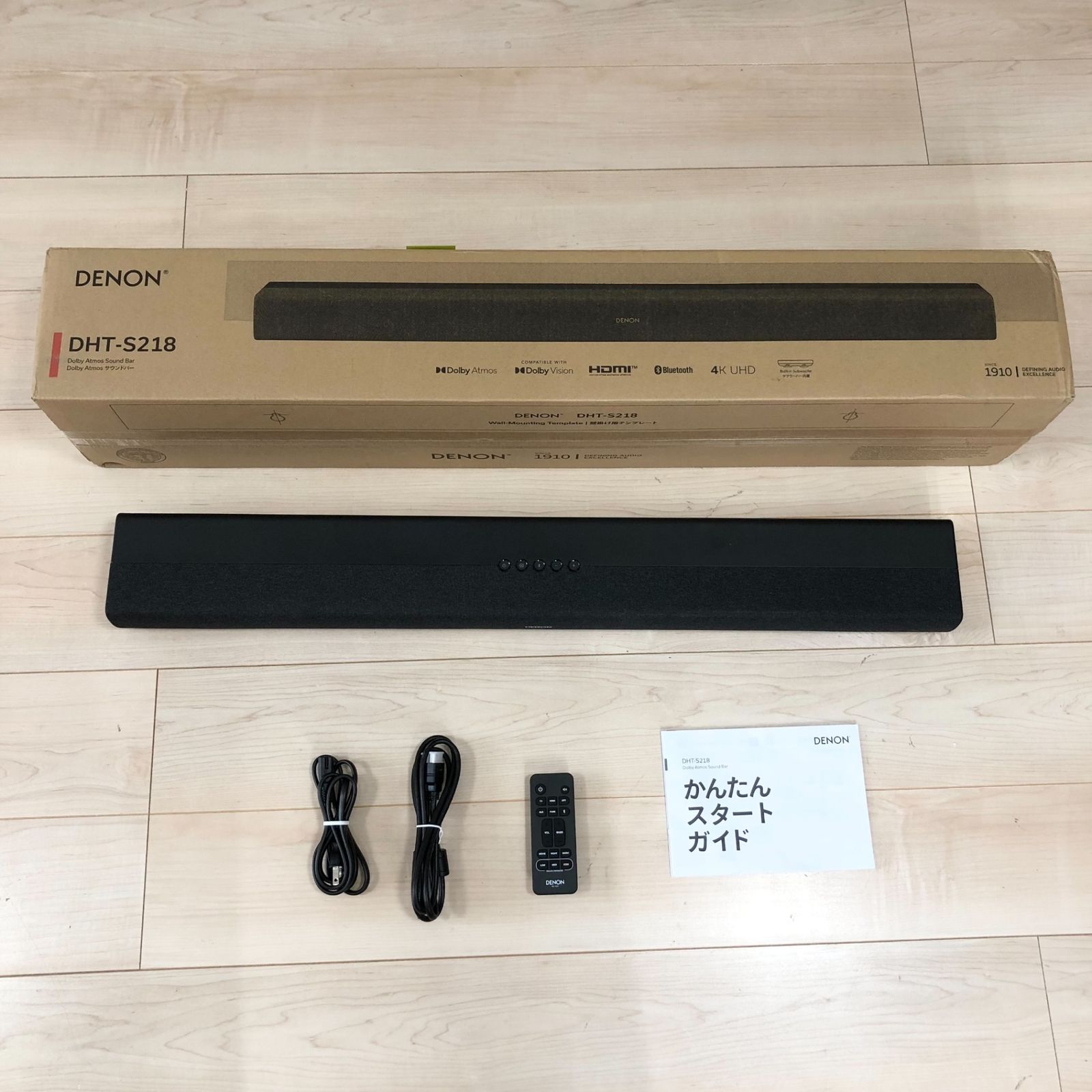 デノン サウンドバー DHT-S218K ブラック DENON DHT-S218K サウンドバー Dolby Atmos対応 ブラック
