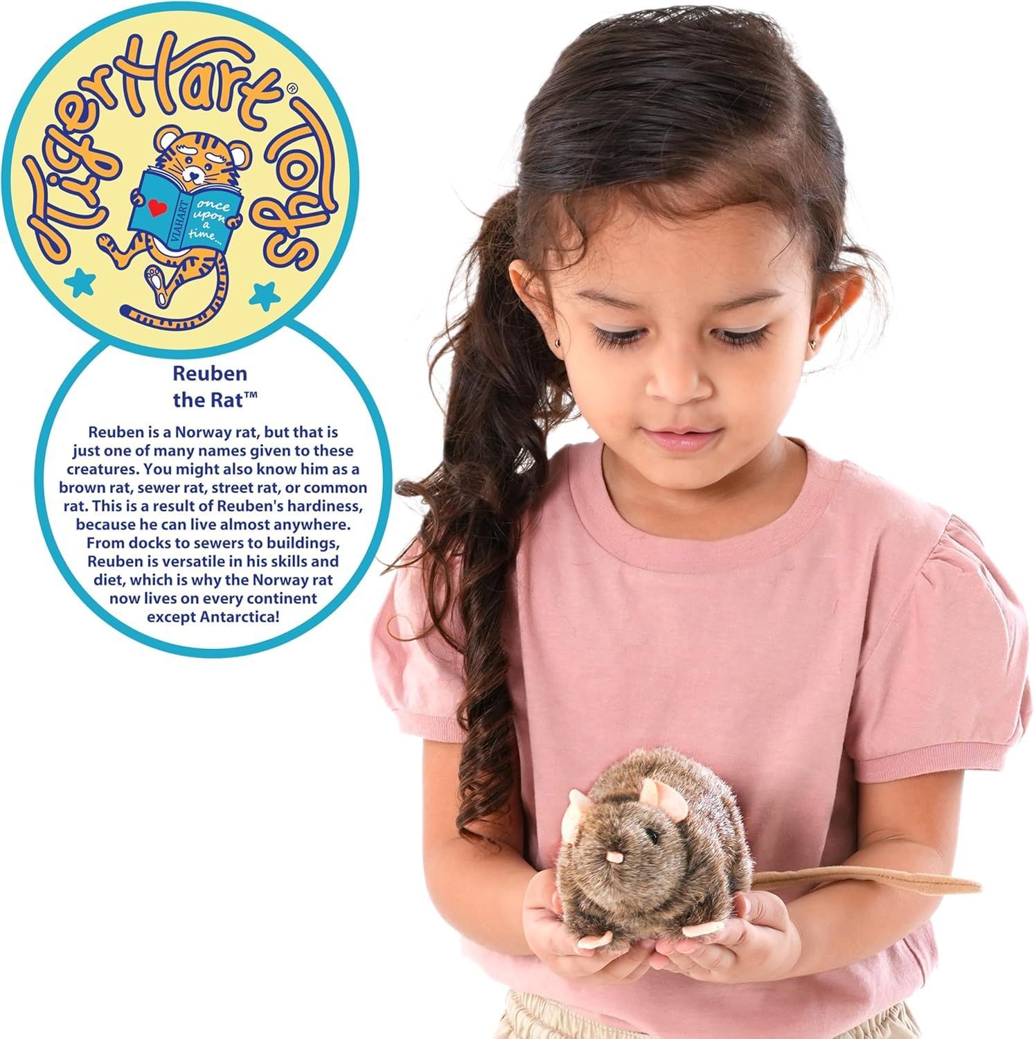 VIAHART(ビアハート) ラット ルーベン ぬいぐるみ グレー 7インチ