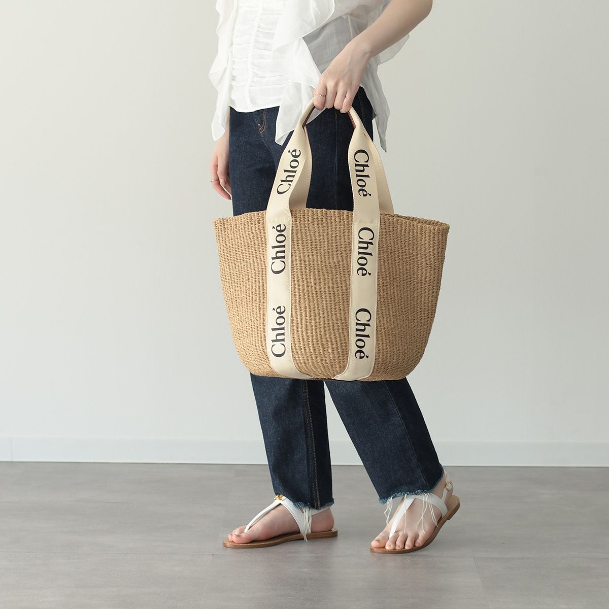 CHLOE クロエ かごバッグ ショルダーバッグ バッグ WOODY ラージ