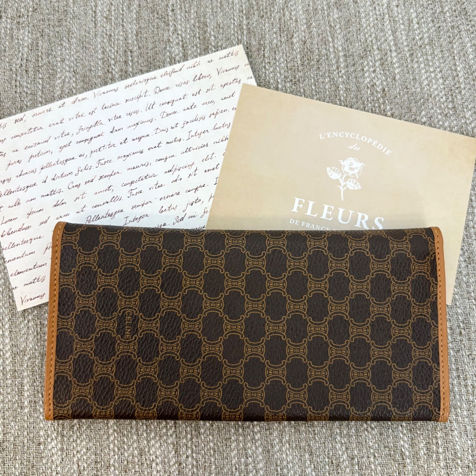 極美品 CELINE マカダム柄 長財布 ヴィンテージ 【公式通販】
