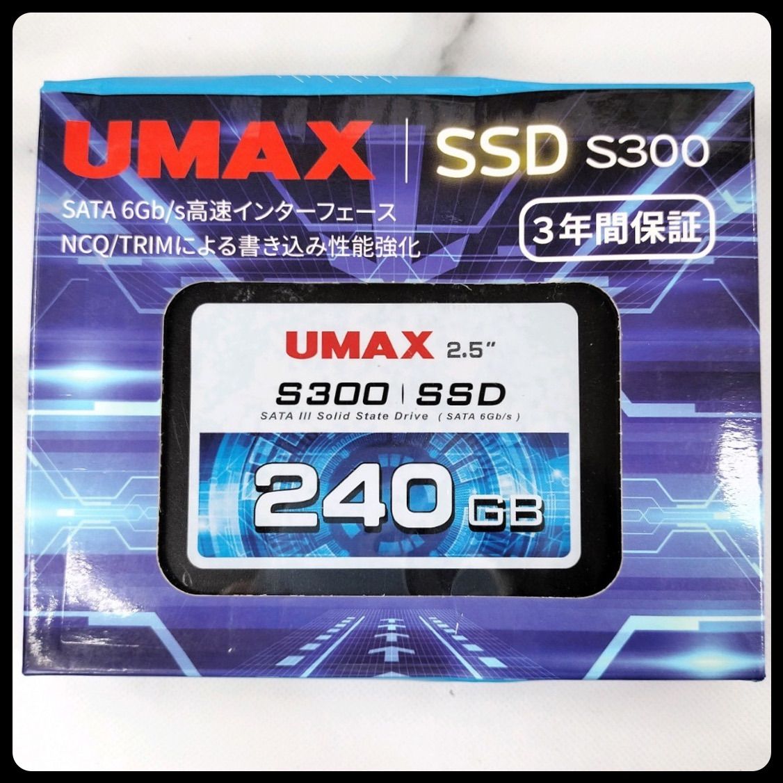 訳あり特価！ UMAX SSD S300 240GB SATA 6Gb/s 高速インターフェース NCQ/TRIM 静音 高速 耐性 低消費電力  S300TL240K 5V (230306227)