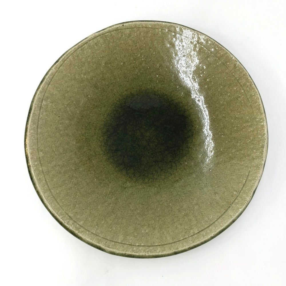 ○○常山窯 恒岡光興作 飾り皿 伊賀焼 伊賀灰釉 木箱付き 程度良好