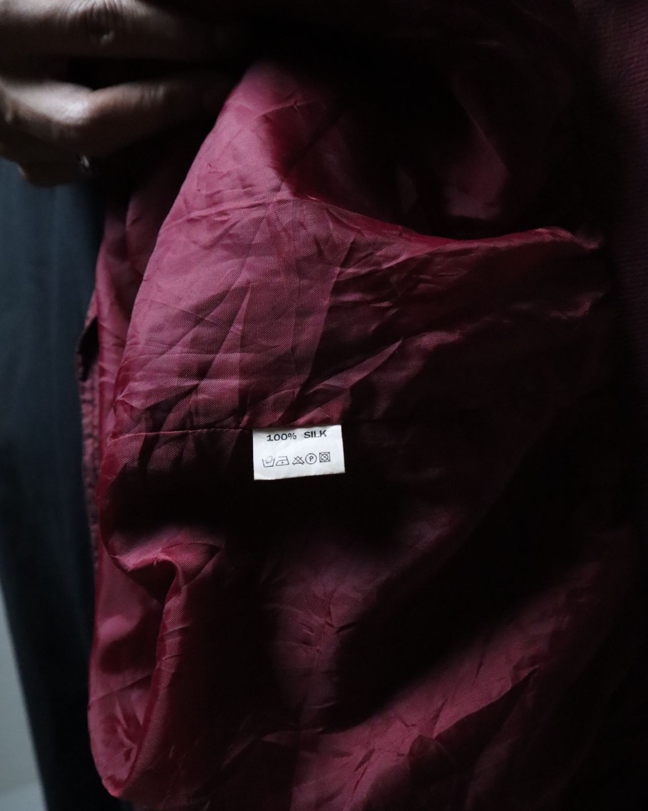 fade silk oversized bomber jacket blouson bordeaux シルク 絹 オーバーサイズ ボンバージャケット ブルゾン 深紅 ボルドー 80s 90s AllSaints Tierra Faded Oversized Bomber Jacket in Pink for Men