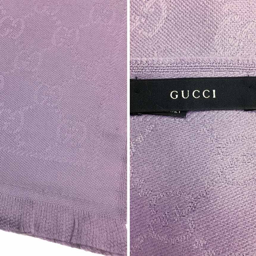 未使用 GUCCI グッチ GG ストール ウール パープル aq7776 - メルカリ