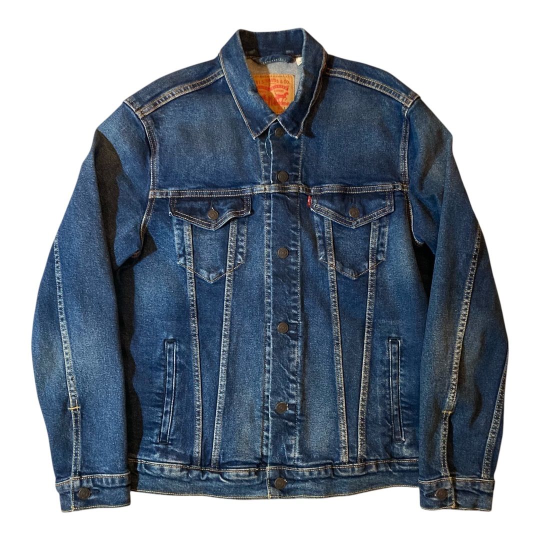 Levis denim jacket stretch denim indigo size L リーバイス デニム ジャケットGジャン ストレッチデニム Lサイズ D607