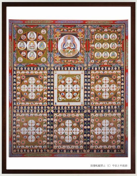 曼陀羅、額つき チベット密教 カーラチャクラ曼荼羅（曼陀羅