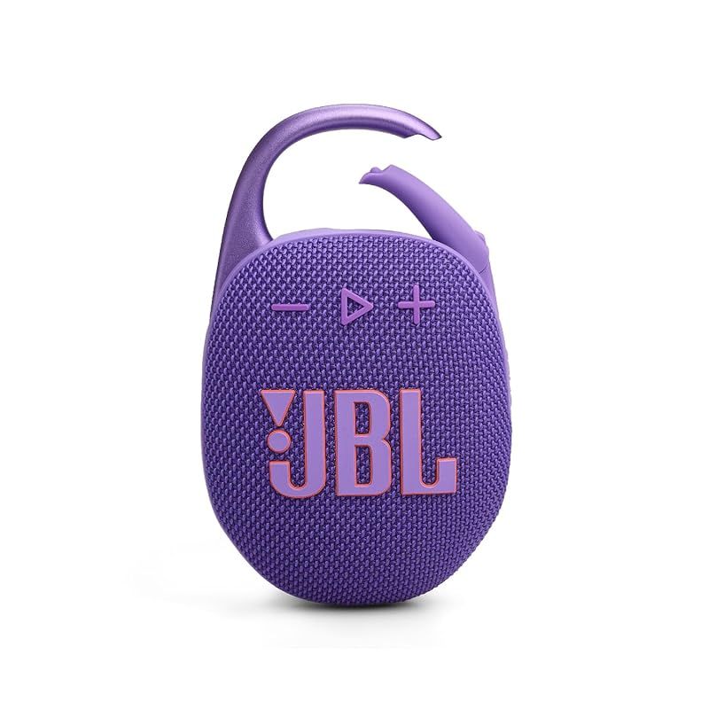 JBL CLIP 5 ポータブルBluetoothスピーカー 防水 防塵 カラビナ コンパクト 軽量 7Ｗ RMS 45mm径フルレンジドライバー Auracast機能 パープル 1