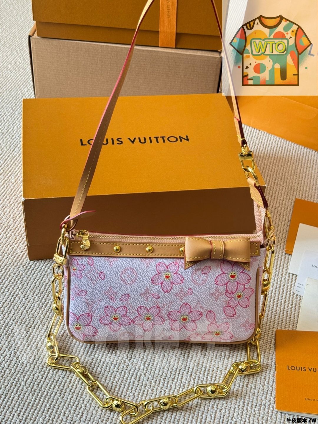 今日WTO】Louis Vuitton x 村上隆 桜ピローバッグ-WTO輸入-BF74