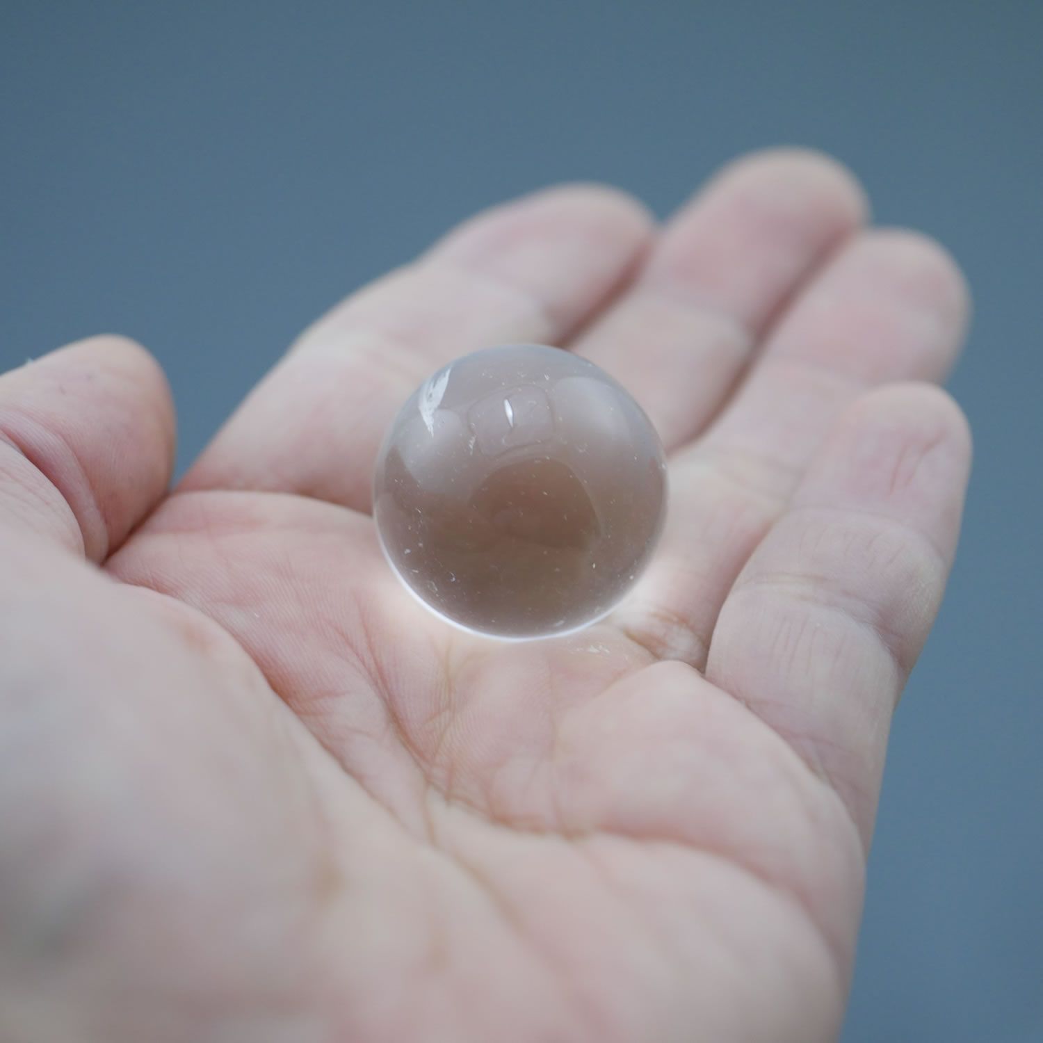 天然本水晶 丸玉 22.2g 25.2mm 天然石・置物 厄除け 浄化