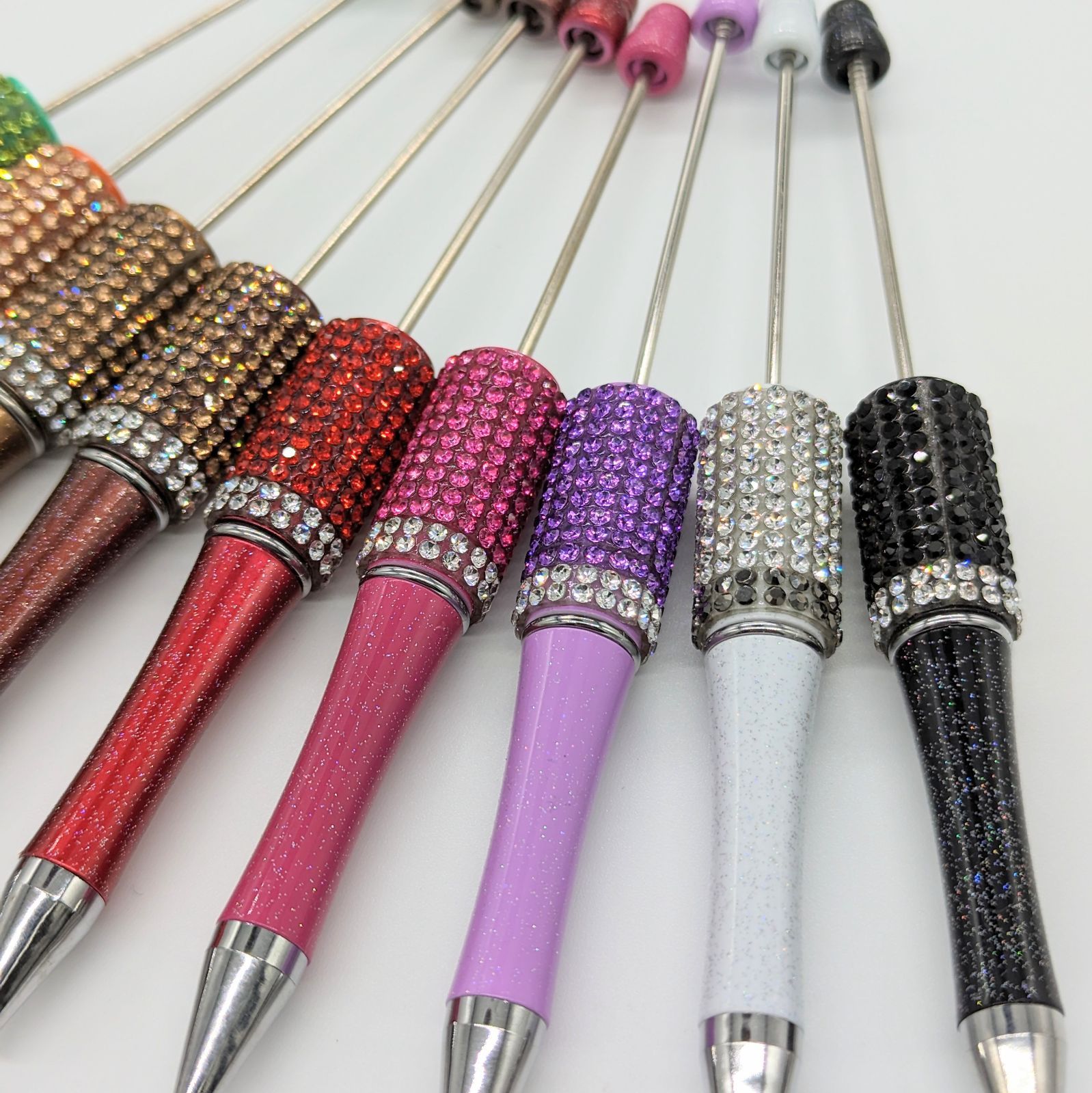 カスタムボールペン ペンビーズ ラインストーンビーズ 【1個/180yen】 カスタムボールペン ペンビーズ いちごラインストーンビーズ1個