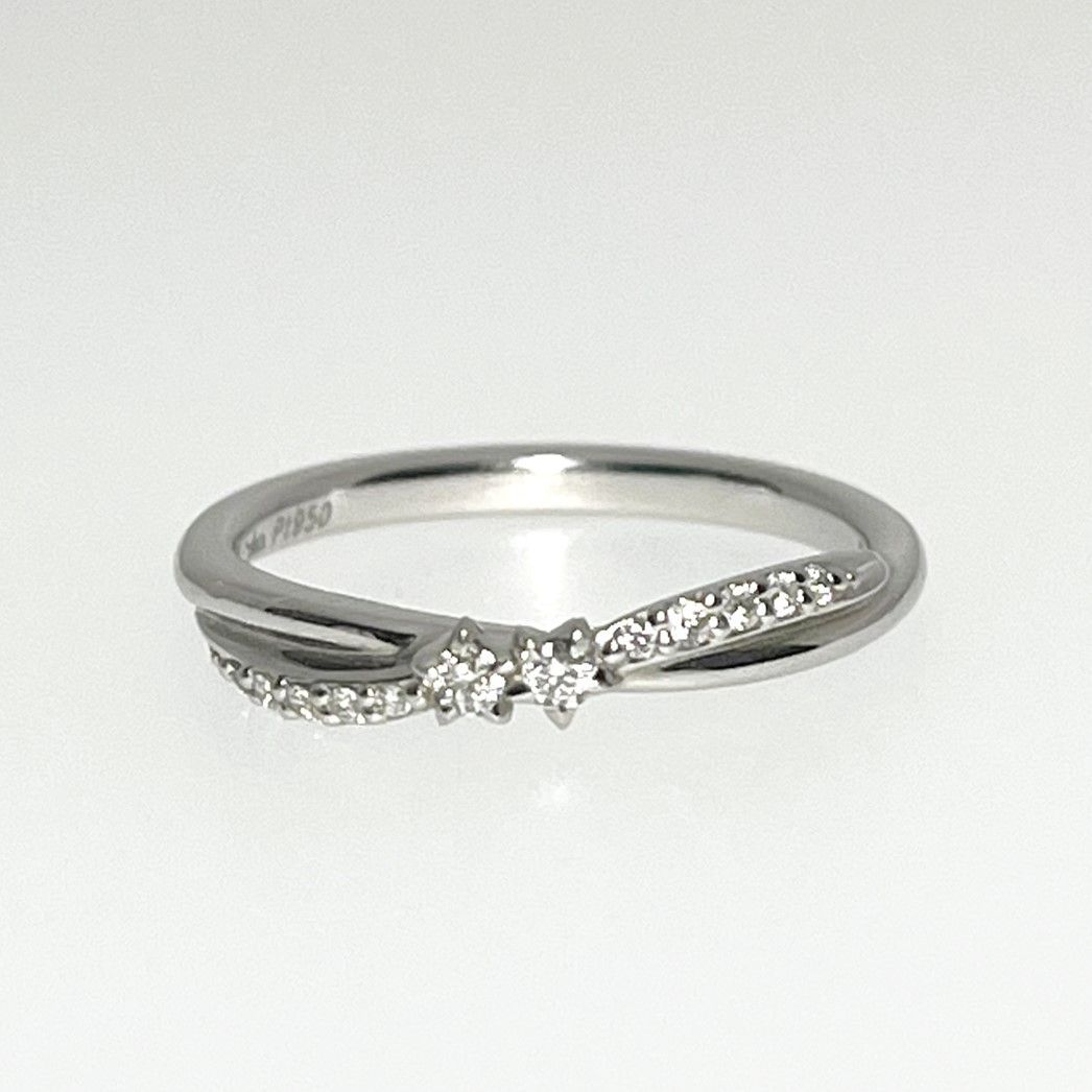 STAR JEWELRY スタージュエリー ダイヤ0.06ctプラチナリング #12