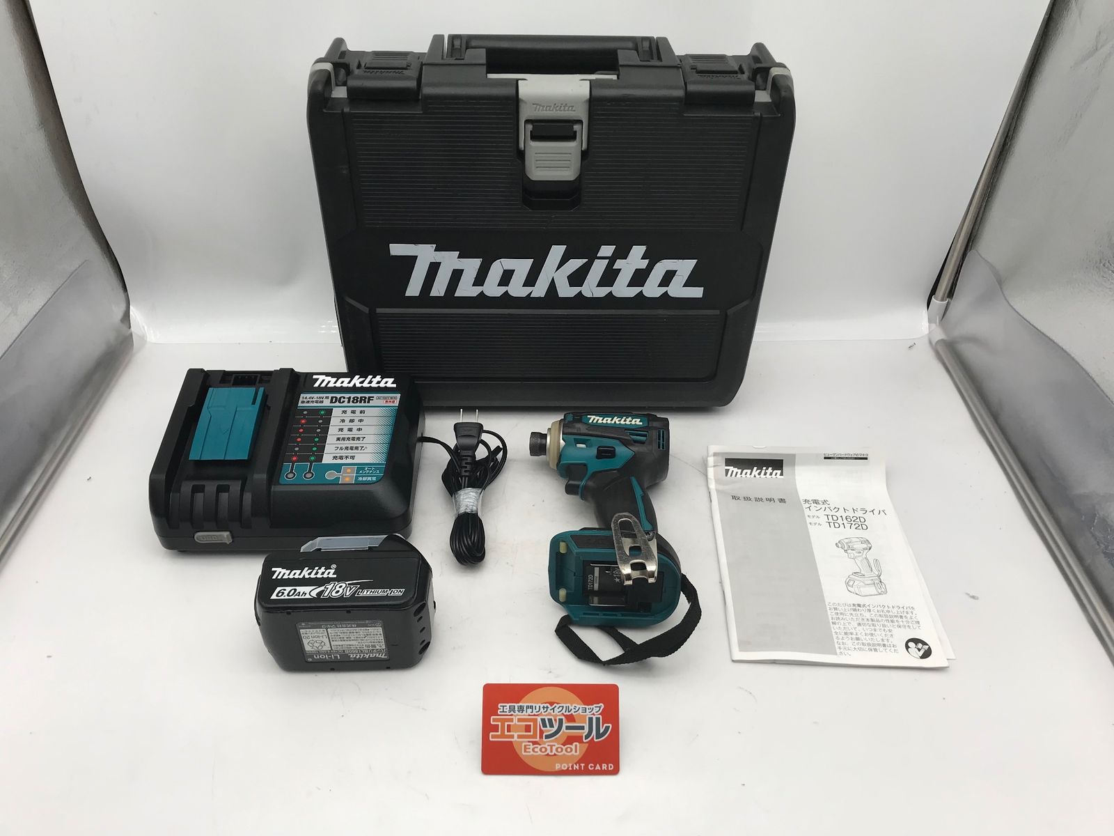 品 Makita|マキタ 18v充電式インパクトドライバ充電器 バッテリー1個セット TD172DZ ITDBUKN9SHZZ エコツール小牧ｲﾝﾀｰ店 M02