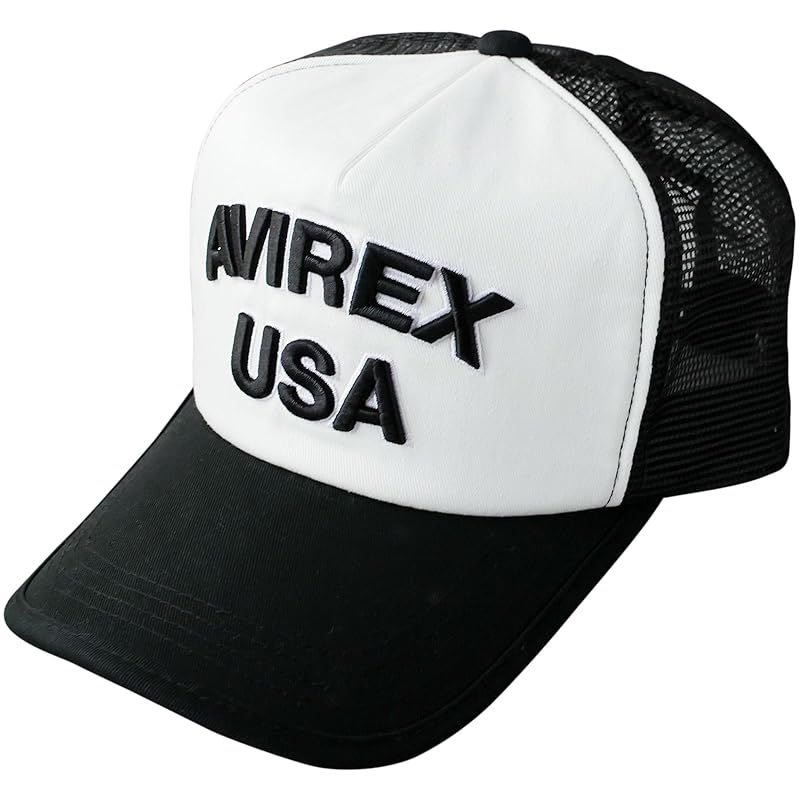  【特価商品】[アヴィレックス] 2サイズ展開 スタンダード ミリタリー メッシュキャップ XL LL 大きいサイズ 帽子 キャップ メンズ ビッグサイズ 夏 (XLサイズ(62cm), USAホワイト) キャップ