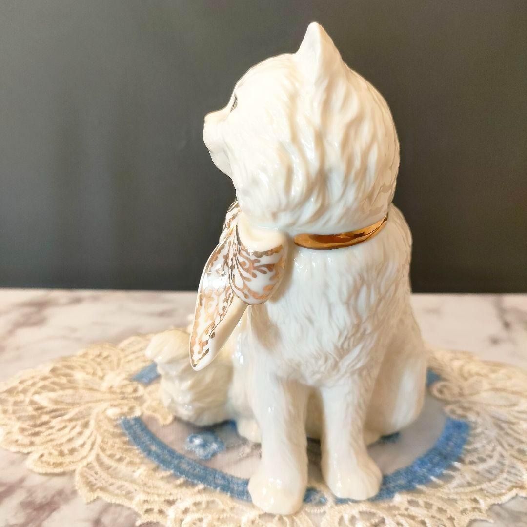 レノックス 24K 大きなサイズ ペルシャ猫 ジュエリー 陶器 置物