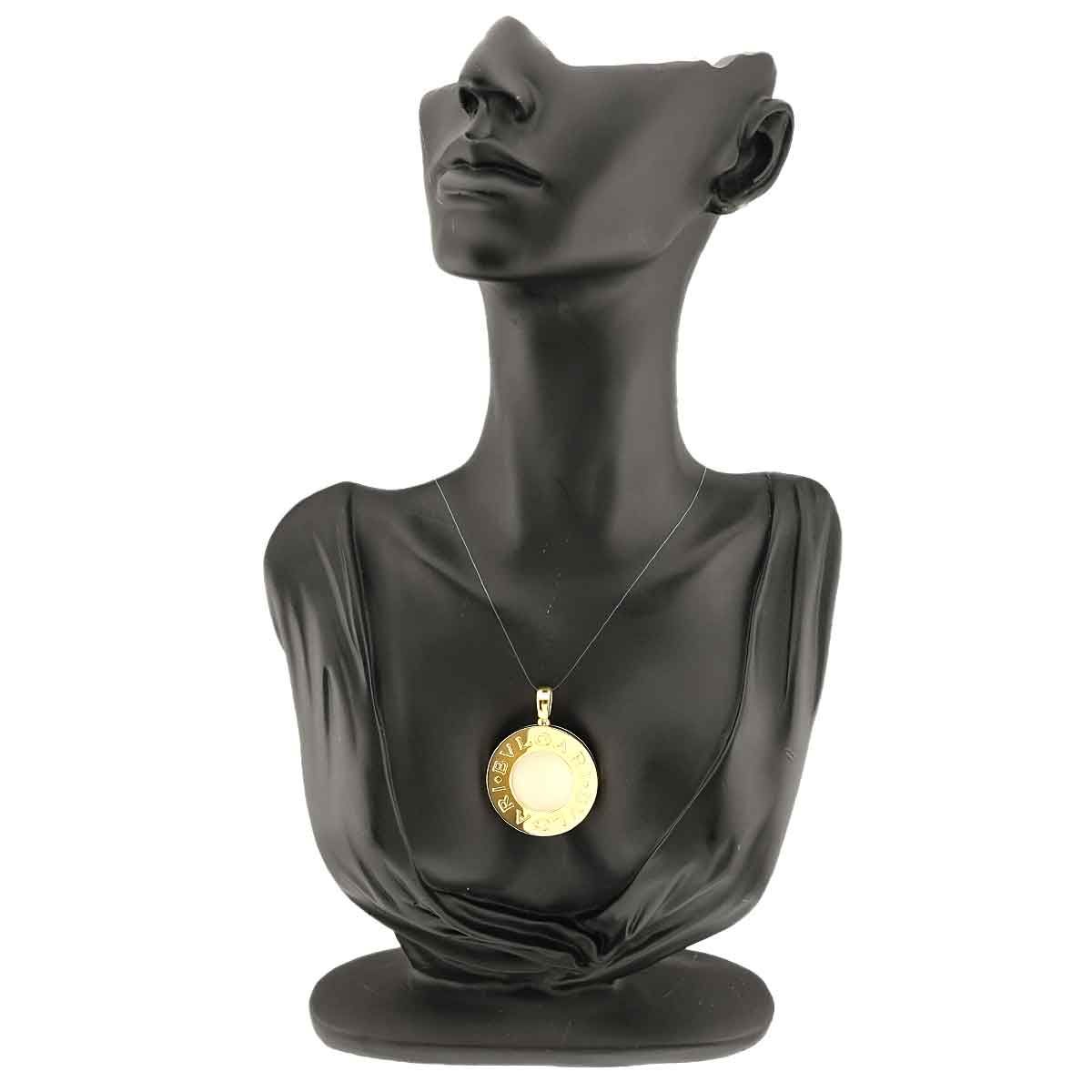 ブルガリペンダントトップ ブルガリ BVLGARI ダブル ロゴ ペンダント トップ オニキス