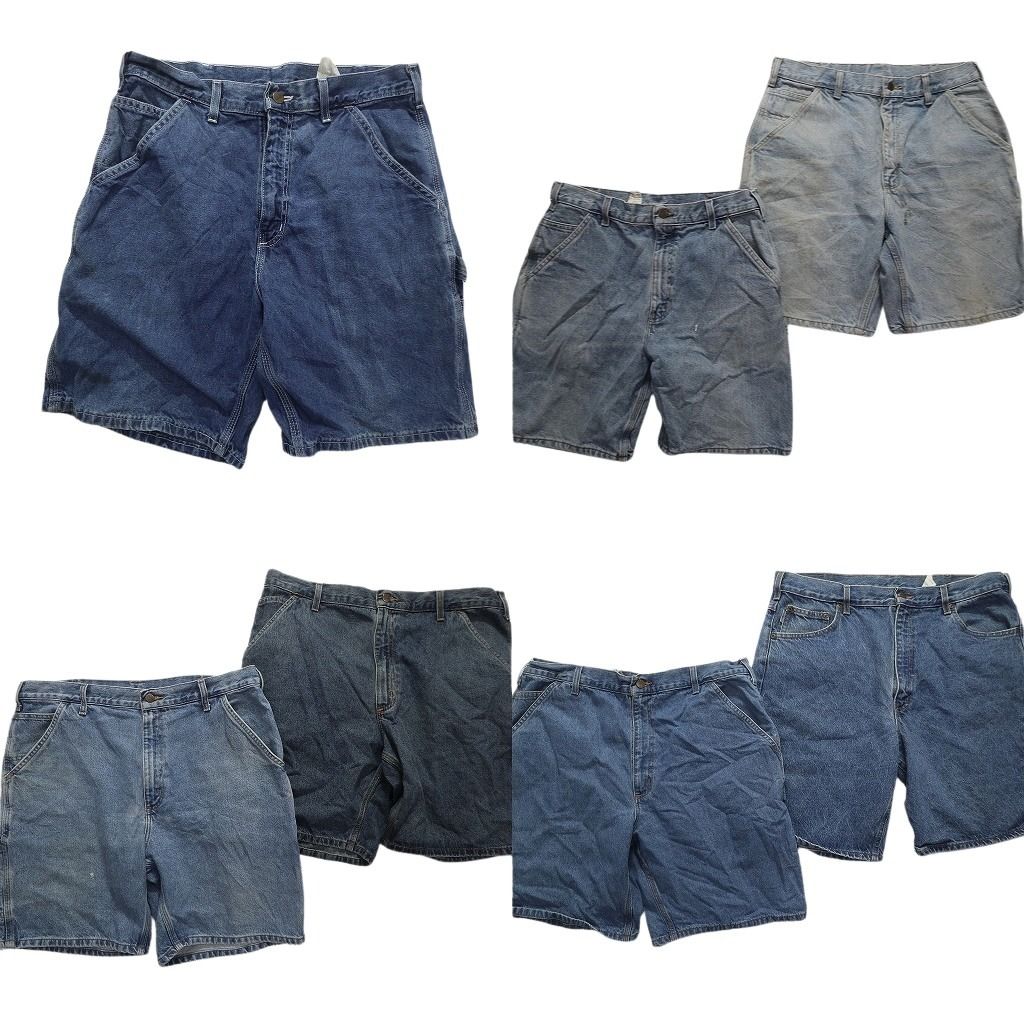 古着卸 カーハート Carhartt ペインターデニム ショートパンツ 7枚セット メンズ 32 |34 |38 インディゴ 古着 NA4583