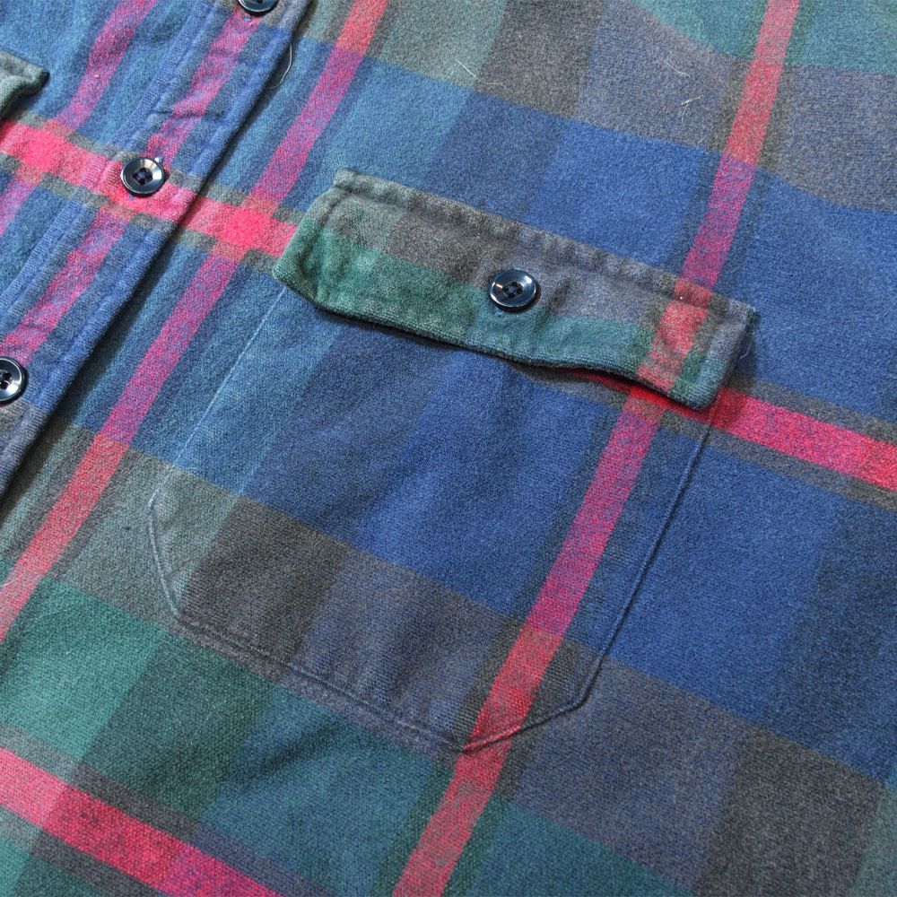 90s L.L.Bean CHAMOIS CLOTH SHIRT タータンチェック コットン 