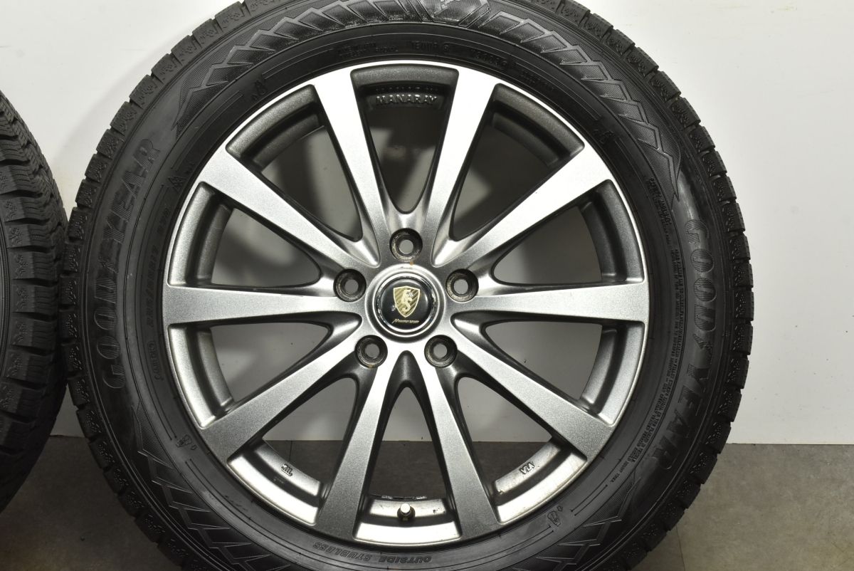 バリ溝 美品】マナレイスポーツ 17in 7J +50 PCD114.3 バリ溝 美品】マナレイスポーツ 17in 7J +50 PCD114.3