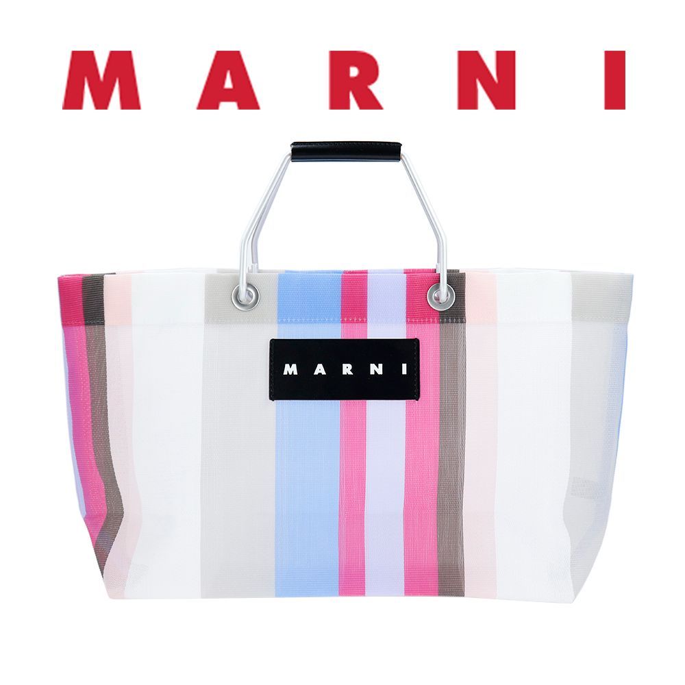 マルニフラワーカフェ バッグ ストライプバッグ ミニ MARNI FLOWER  