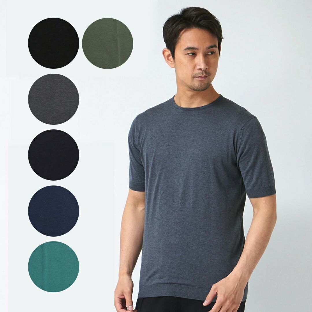 ジョンスメドレー　BELDEN T-Shirt size L ジョンスメドレー JOHN SMEDLEY メンズ 半袖 クルーネックニットT