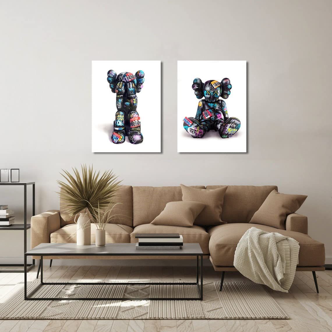 木枠付きキャンバスアート　アートパネル　KAWS バンクシー　インテリア絵画 木枠付きキャンバスアート アートパネル KAWS バンクシー インテリア