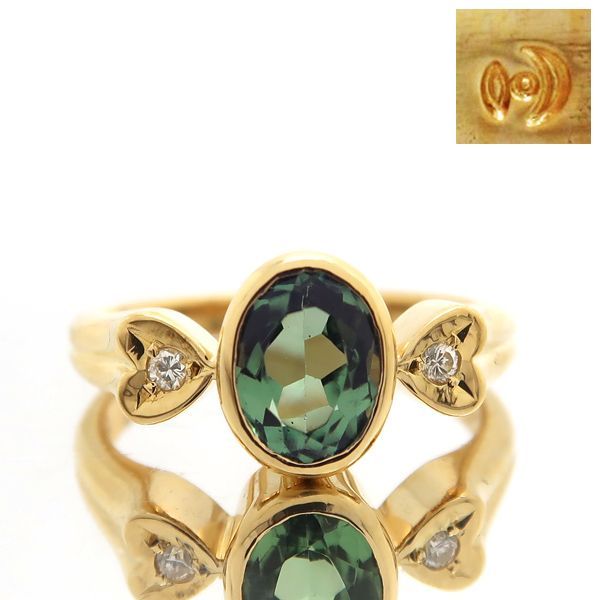【美品】グリーントルマリン タサキ リング ダイヤモンド 田崎 Tasaki TASAKI タサキ グリーントルマリン ダイヤモンド Pt900 ブランド 送料