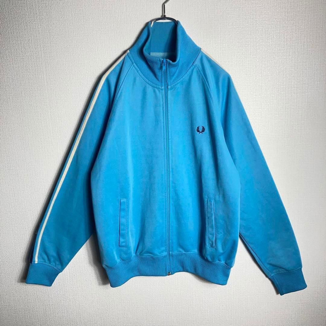 美品FREDPERRYハーフジッププルオーバートラックジャケット希少カラー オーバーサイズハーフジップ スウェット プルオーバー 配色