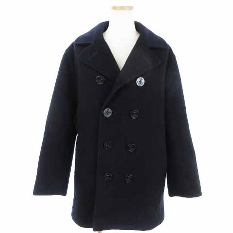 J.PRESS ジェイプレス ウールハーフコート ブラック M ジェイプレス J.PRESS Pコート ハーフ丈 中綿入り ウール