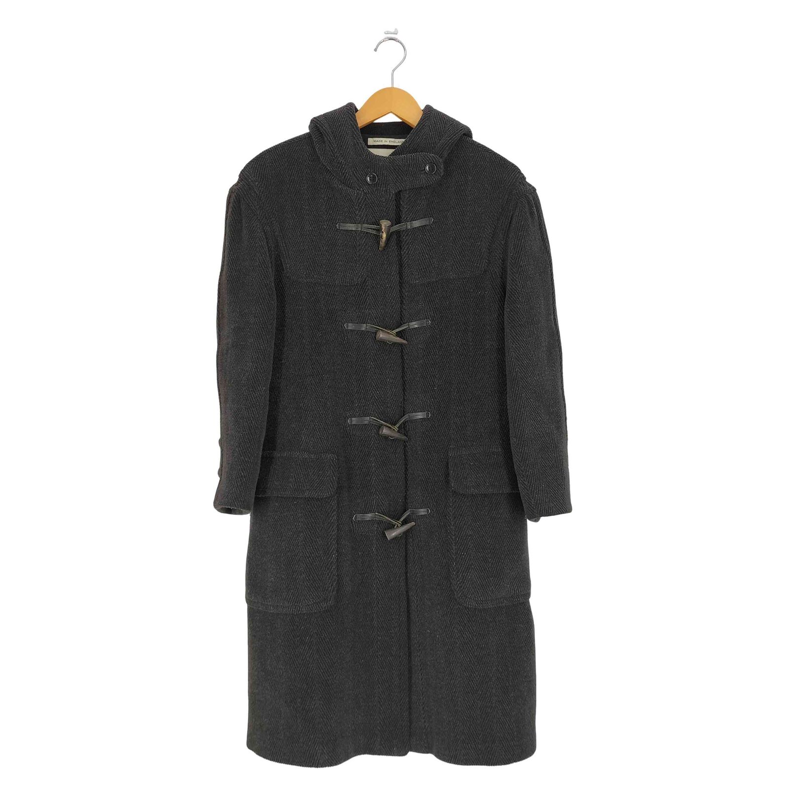 gloverall kingston ダッフルコート ヘリンボーン グレー 40 gloverall kingston ダッフルコート ふき ヘリンボーン グレー 40