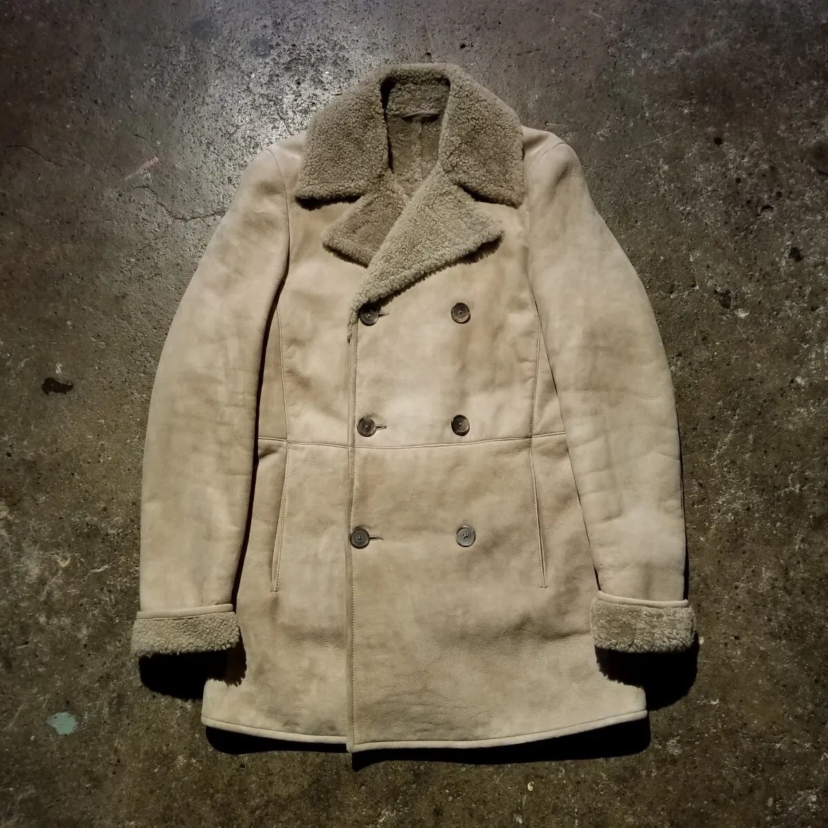 【希少】JIL SANDER NAVY リアルムートン　ジャケット32 ベージュ 65e84bac2679e196c56c6e61cd37b6