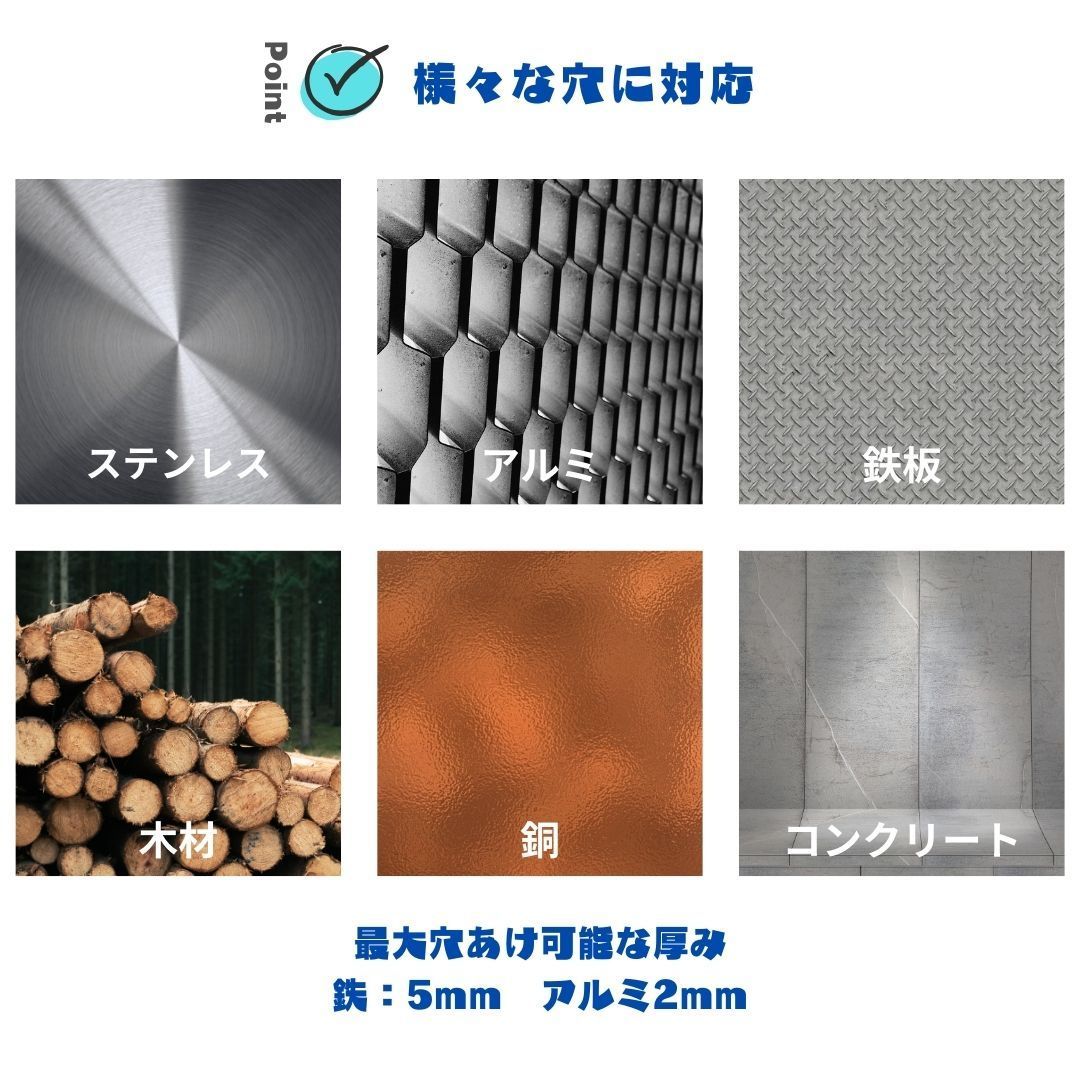 ドリルビット 13本セット 六角軸 6.35mm 高精度 ハイス鋼 チタンコーティング DIY 業務用 穴あけ 鉄・ステンレス対応 thumbnail 2