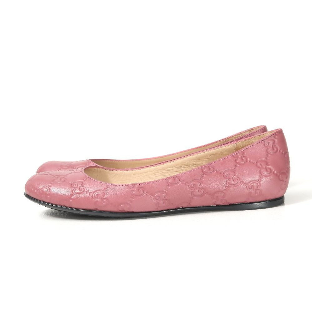 GUCCI バレリーナフラットシューズ ピンク GUCCI - □GUCCI ラバーシューズ ベビーピンクG Gの通販 by 心を