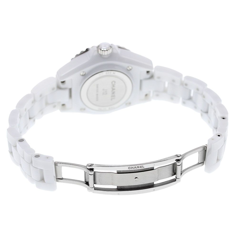 シャネル CHANEL H5703 J12 ホワイトセラミック 12Pダイヤ クォーツ  