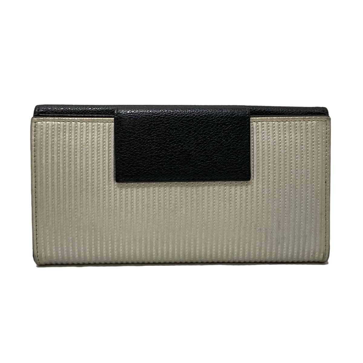 BVLGARI ブルガリ 長財布 ミレリゲ シルバー×黒 レザー