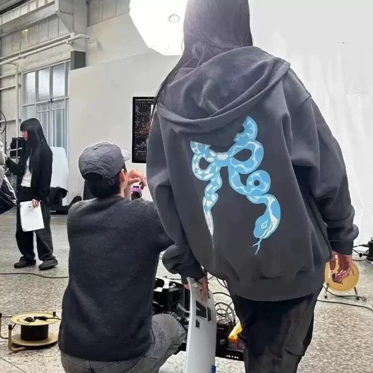 Open YY Blue Ribbon Snake Hoodie (Korean)