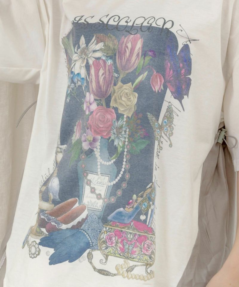 tシャツ 552203：レトロな貴婦人モチーフ柄 切替プルオーバー レディース 楽天市場】is scolar イズスカラー 552203：レトロな貴婦人