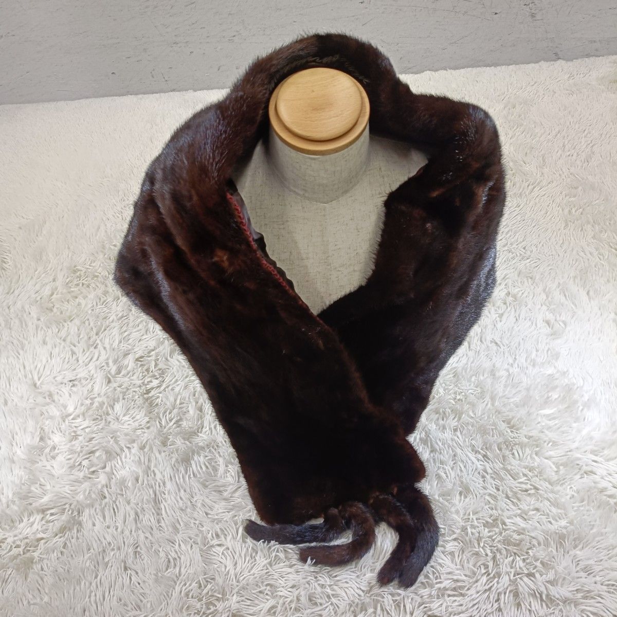 大判ショール ミンクファー ショール リアルファー 本毛皮 マフラー ストール ティペット 襟巻 パーティー フォーマル