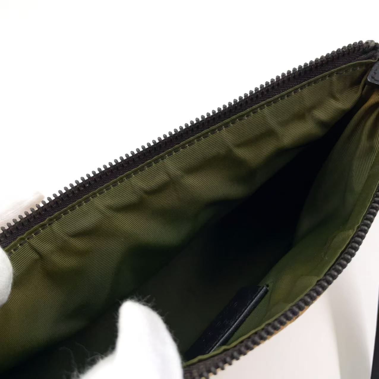 ダークブラウン×ベージュ ハンドバッグ