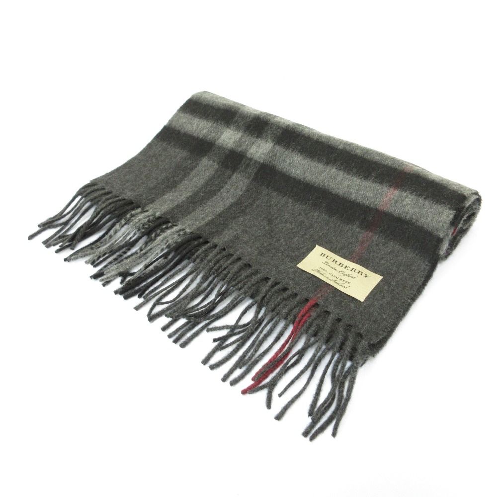 美品 ショップ BURBERRY バーバリー ノバチェック カシミヤ100