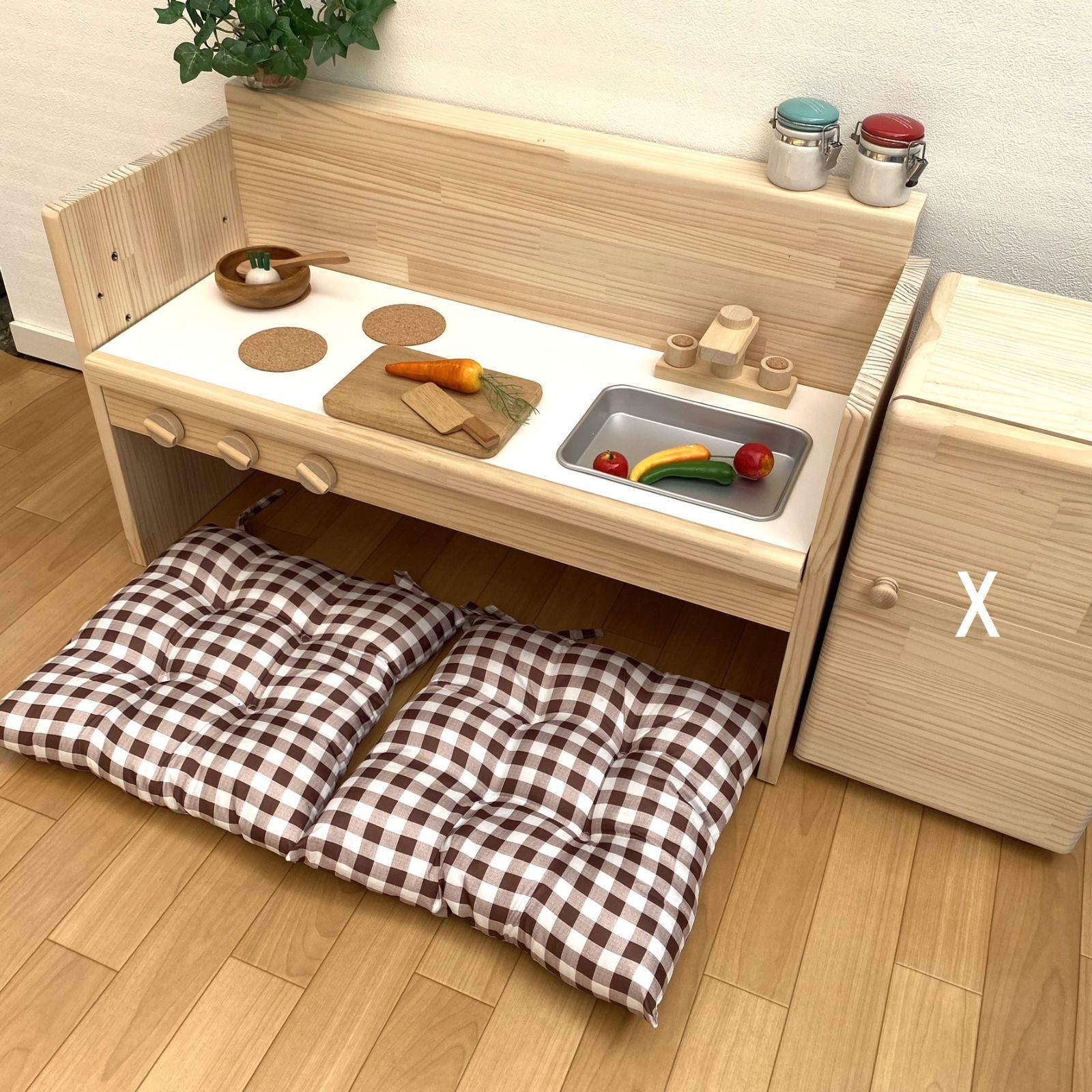 高さ可変☆ワイドtype【CW80】☆キッズデスク＆おままごとキッチン