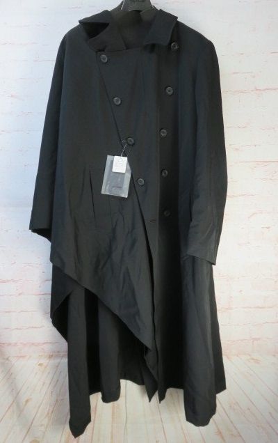 中古】 Yohji Yamamoto ﾖｳｼﾞﾔﾏﾓﾄ HX-C15-100 21AW 右ﾏﾝﾄｷﾞｬﾊﾞWCT ﾌﾞﾗｯｸ